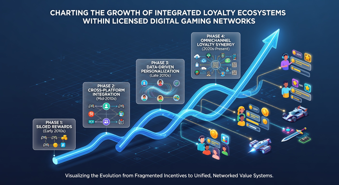 Network diagram illustrating loyalty data flows between mobile apps, desktop platforms, and regulatory oversight nodes in a licensed gaming environment