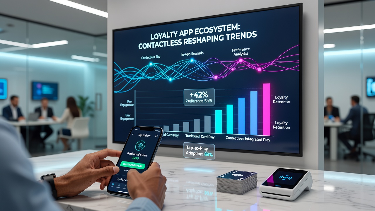 Mobile screen displaying loyalty points earned during a contactless-funded blackjack session within a gaming app ecosystem