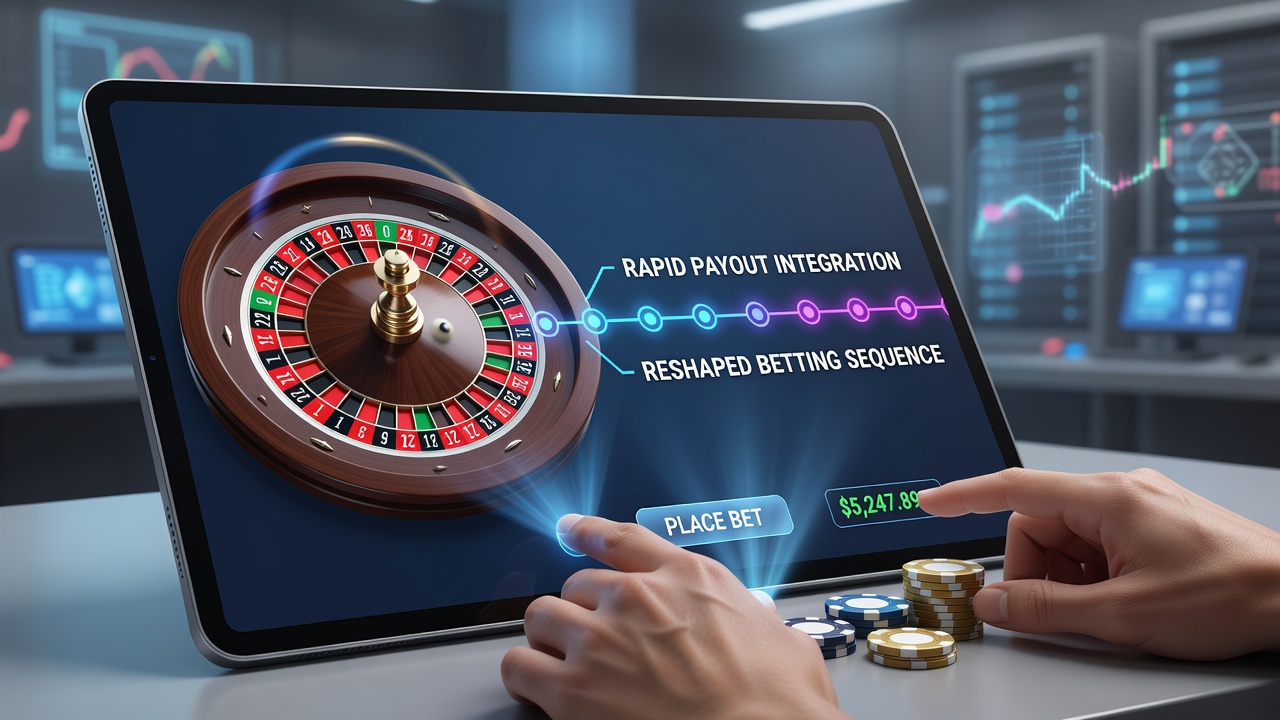 Close-up view of roulette betting grid on smartphone with highlighted promotional credit usage and sequence adjustment pop-up